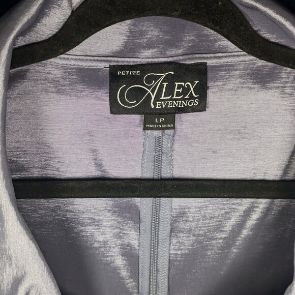 Blue Evening Wrap Blouse - Picture 3 of 4